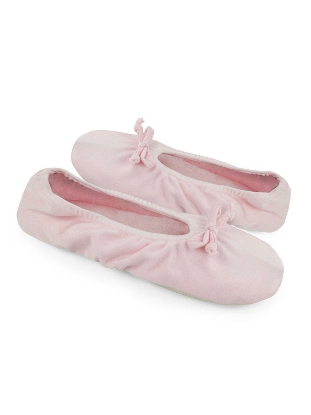 Muk Luks Stretch Satin Ballerina Slippers Pink Soft Indoor House Shoes Mukluks